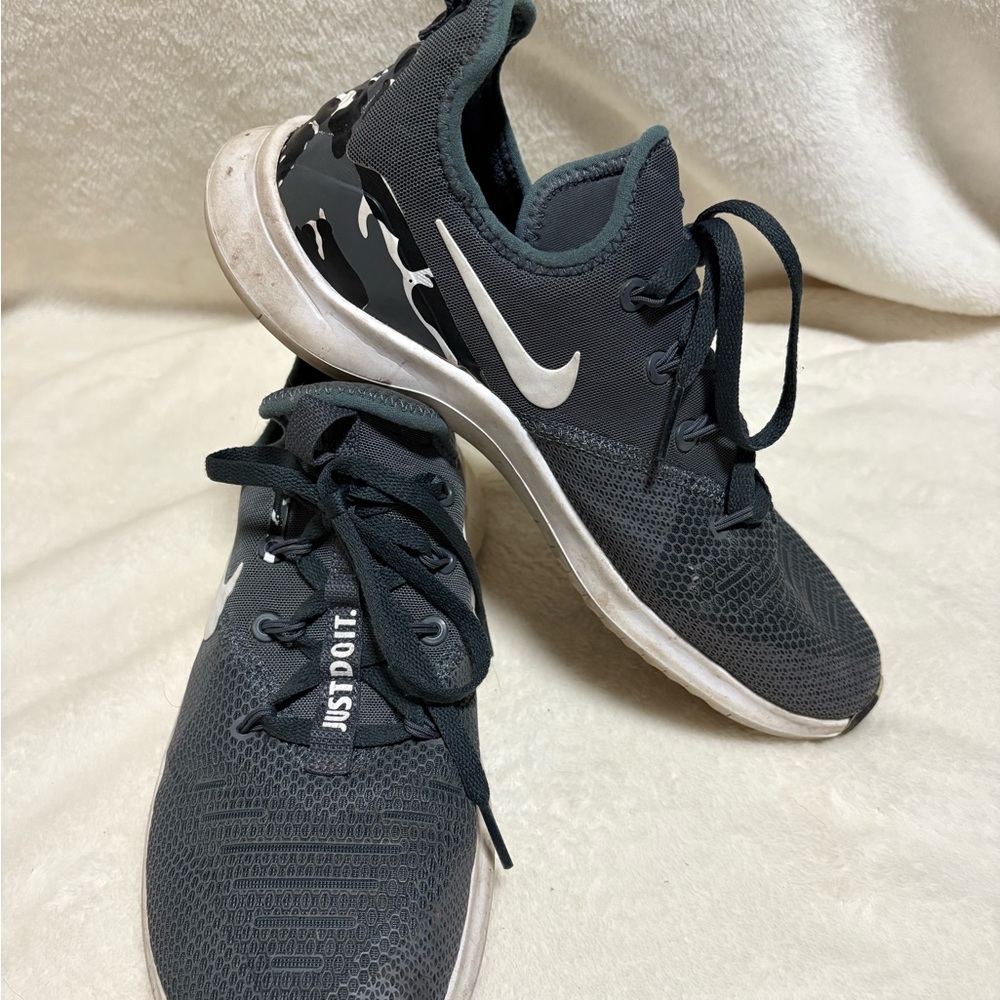 Nike Gray and Camo Athletic Shoes
